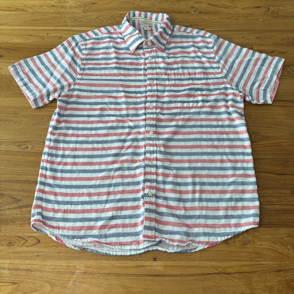 Carbon2Cobalt Striped Button Down Shirt Men’s Medium